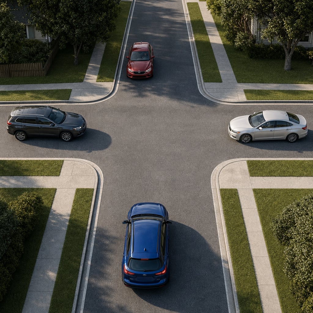 Most People Do This Wrong at a Four-Way Stop